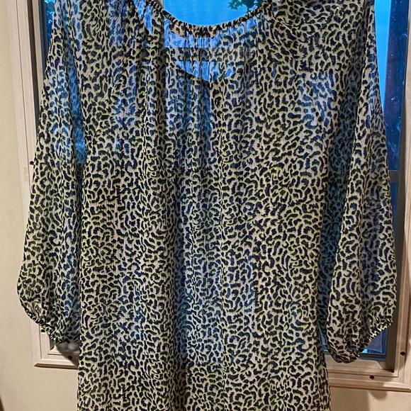 Beautiful loose fitting sheer blouse size 1X - Picture 2 of 3